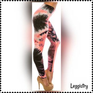 🧡♥💓BUTTERY SOFT CORAL TIE DYE LEGGINGS!!!